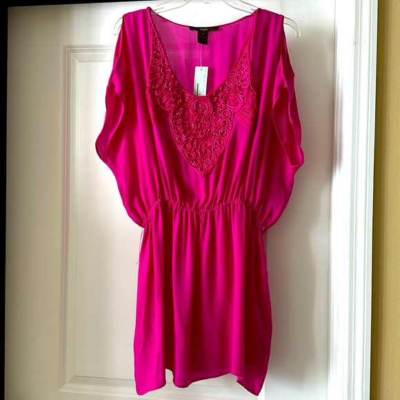 Magenta Semi Silk Kali Dress main image 1